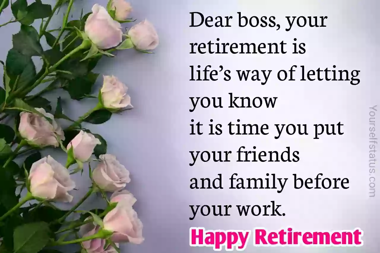 Retirement wishes for boss in english
