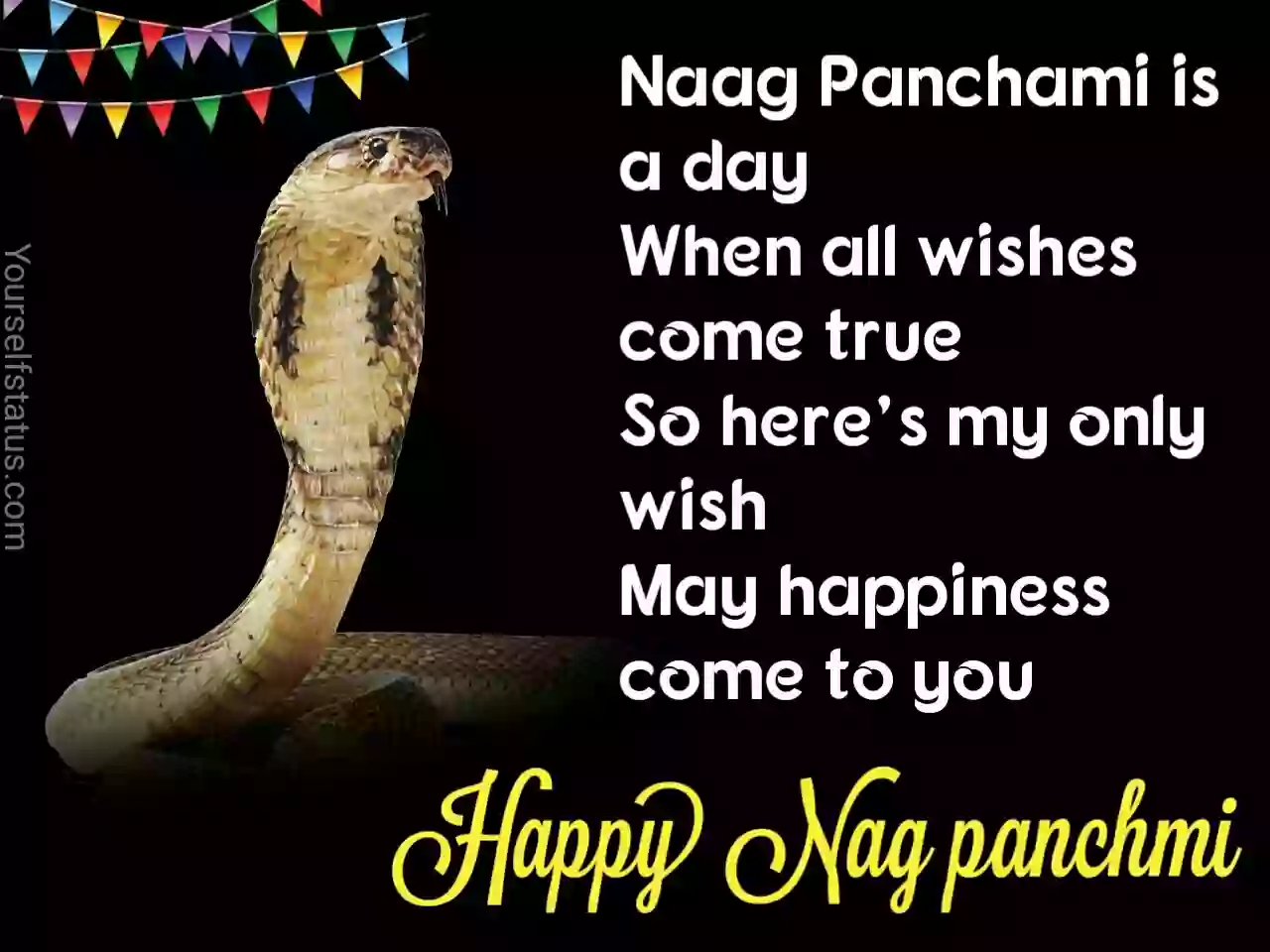 Happy Nag panchami status in English