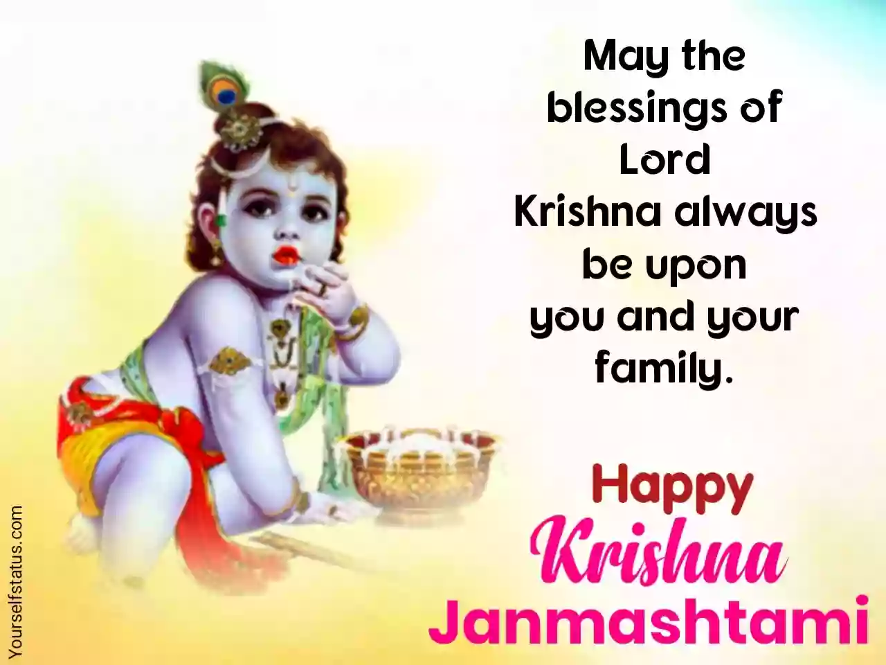 Krishna Janmashtami greetings in english