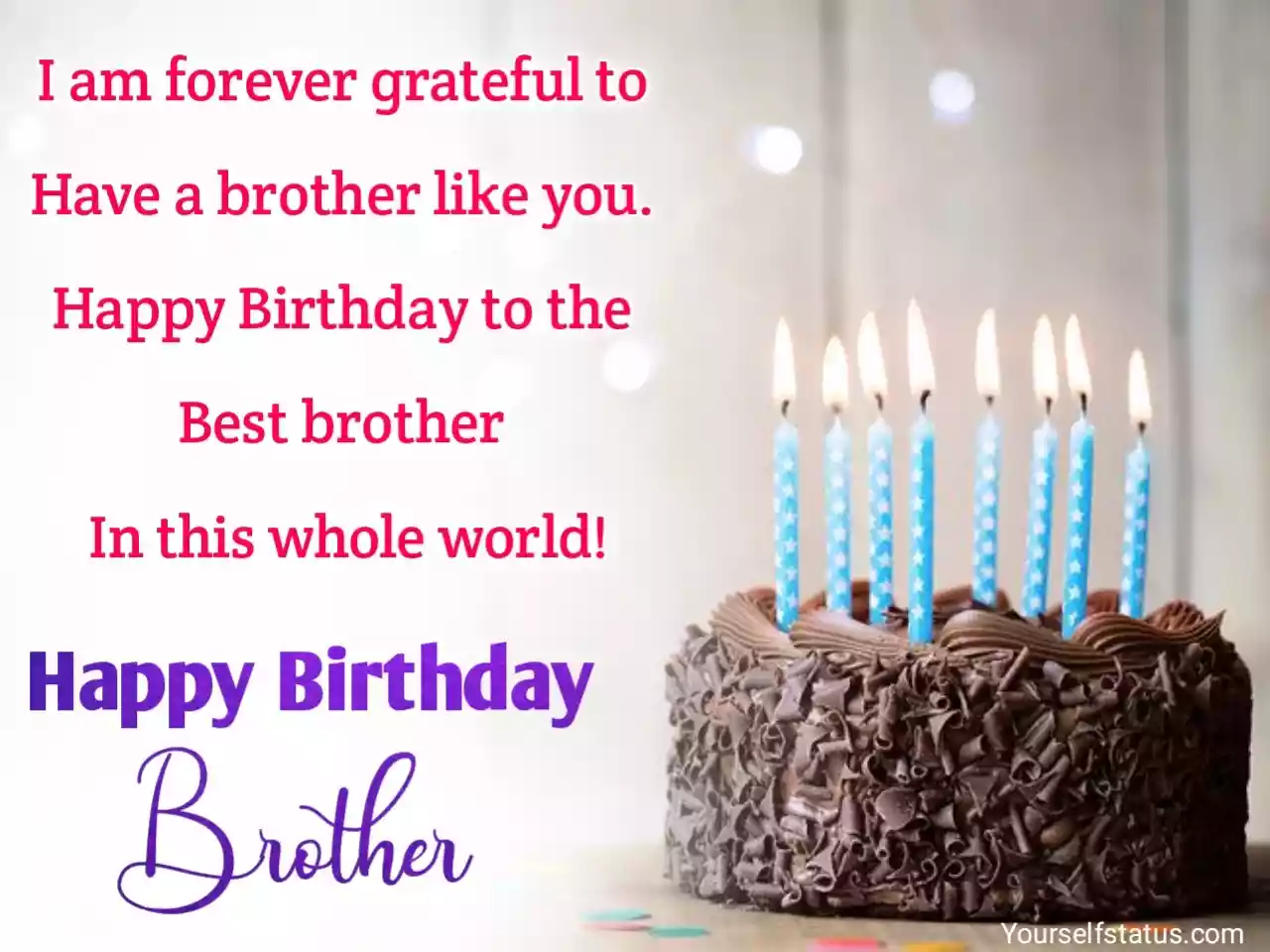 Happy Birthday Wishes For brother in english