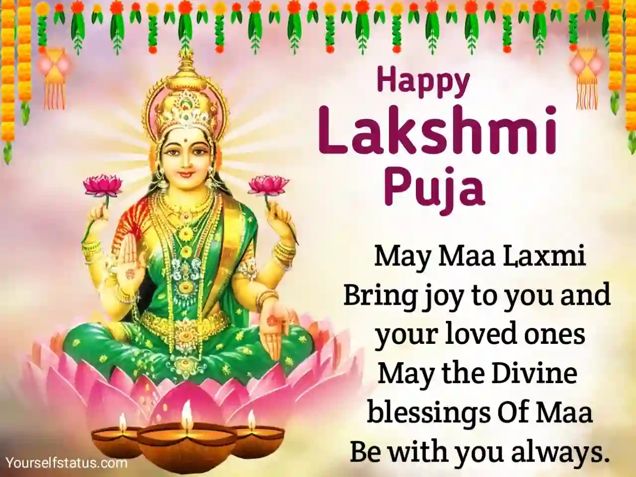 lakshmi puja wishes