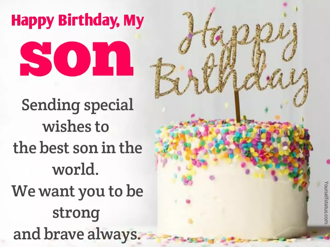 100+ Happy birthday wishes for son in english | Birthday status for son |  Birthday quotes for son. - YourSelf Status