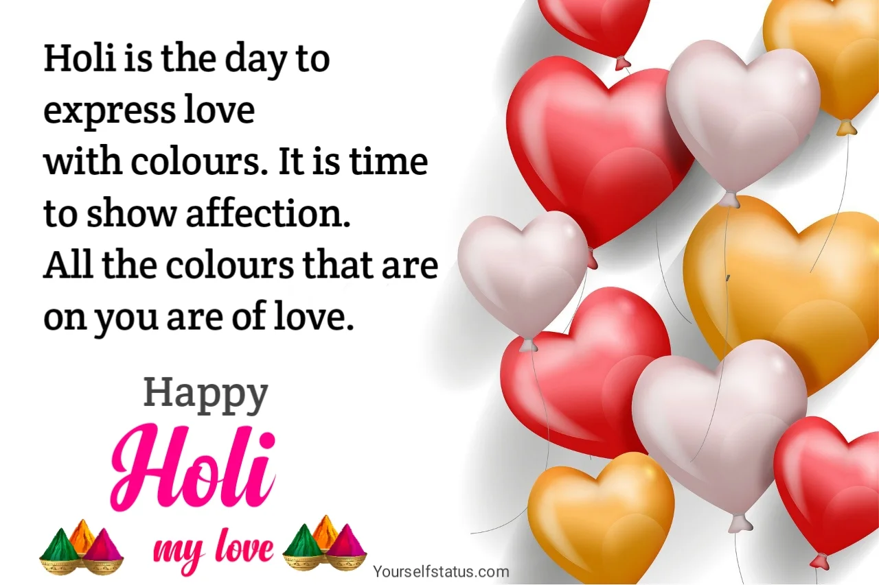 Holi wishes for girlfriend in english