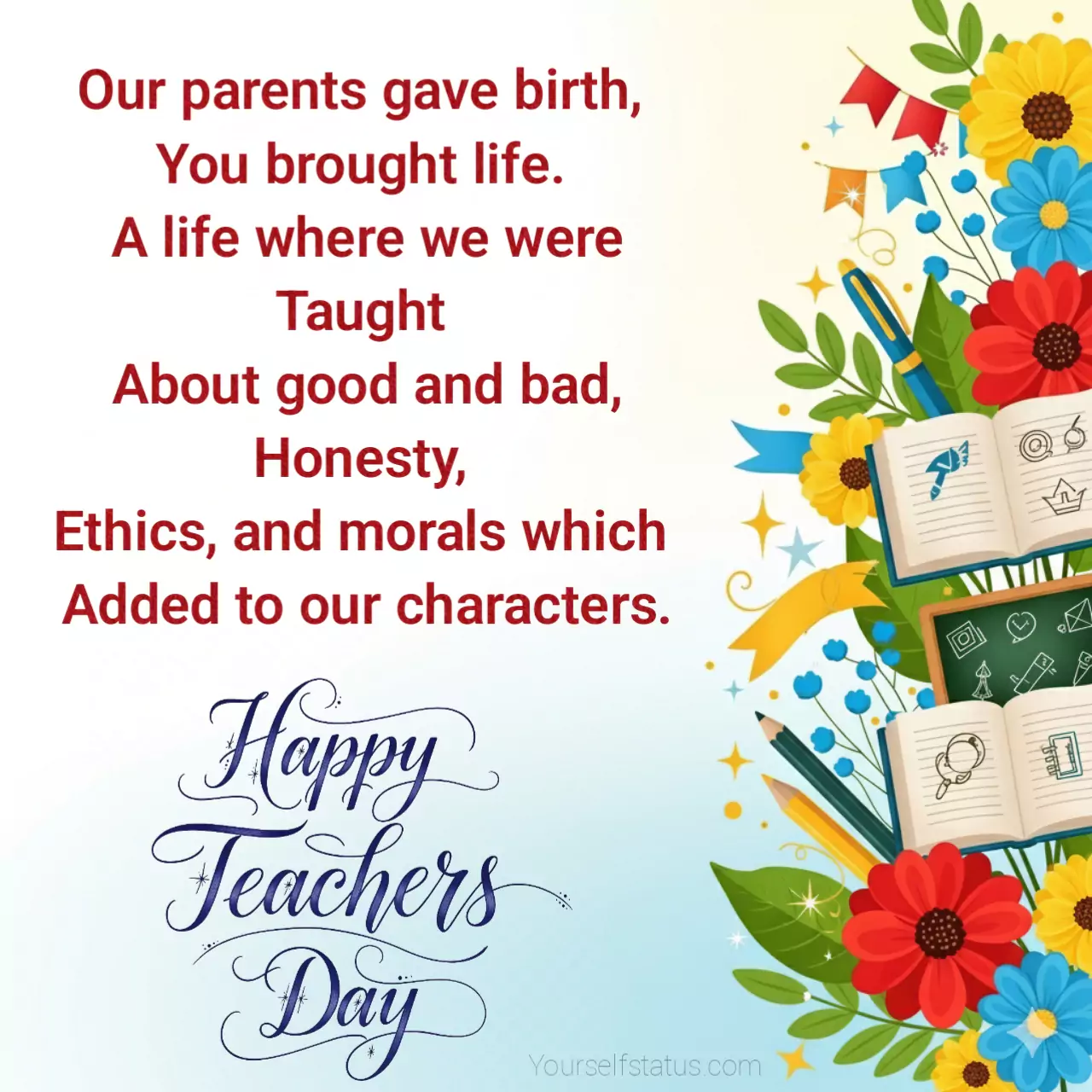 Teachers day quotes in english image