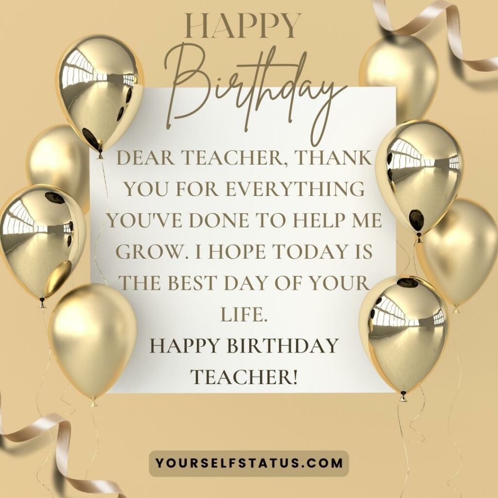 Teacher Birthday Wishes, Messages & Images