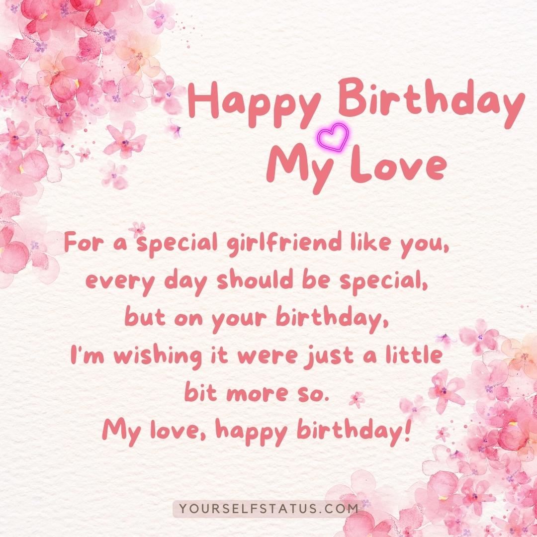 Girlfriend Birthday Wishes Quotes Status - YourSelf Status