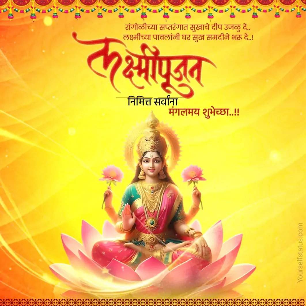 lakshmi pujan quotes in marathi 2025