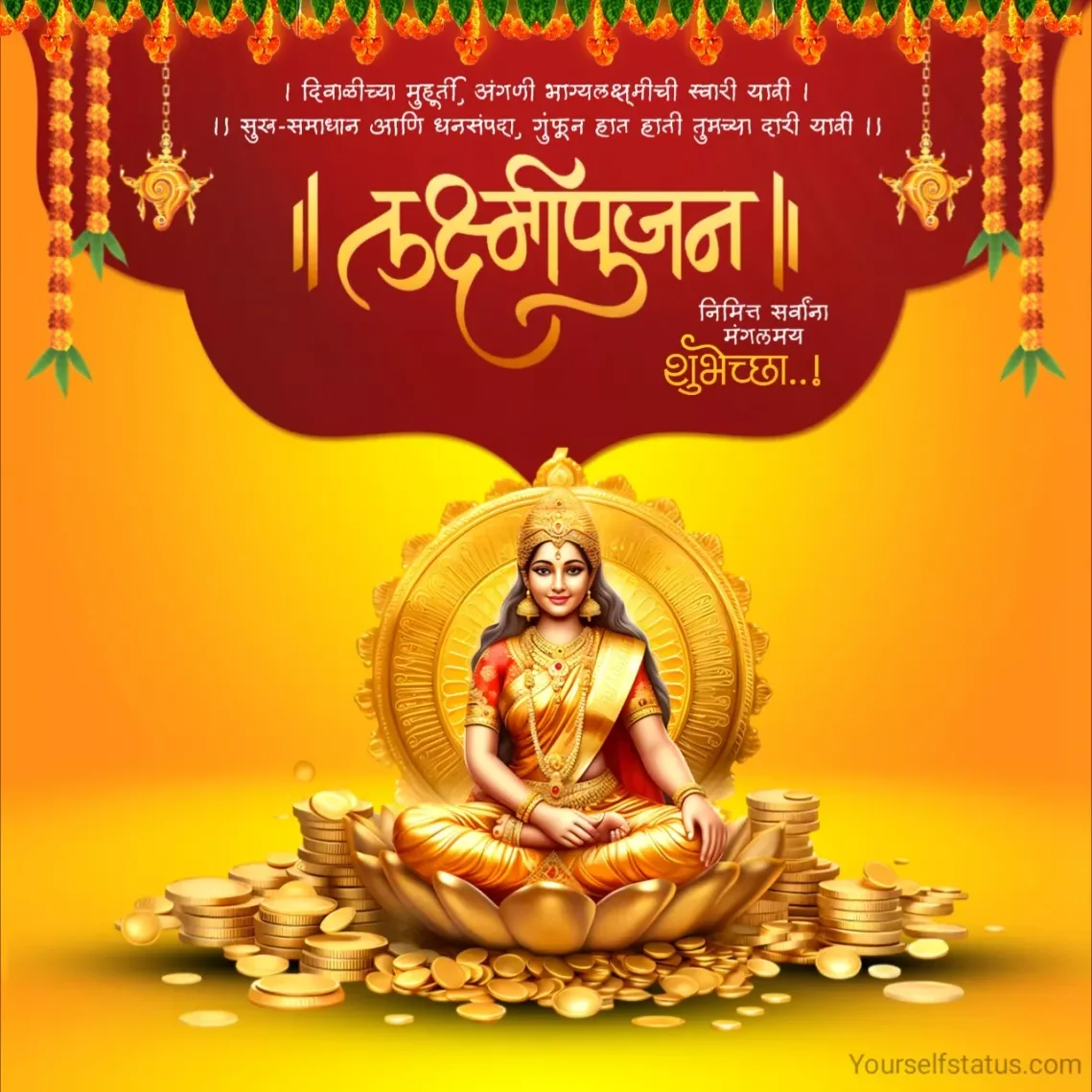 lakshmi pujan wishes in marathi images 