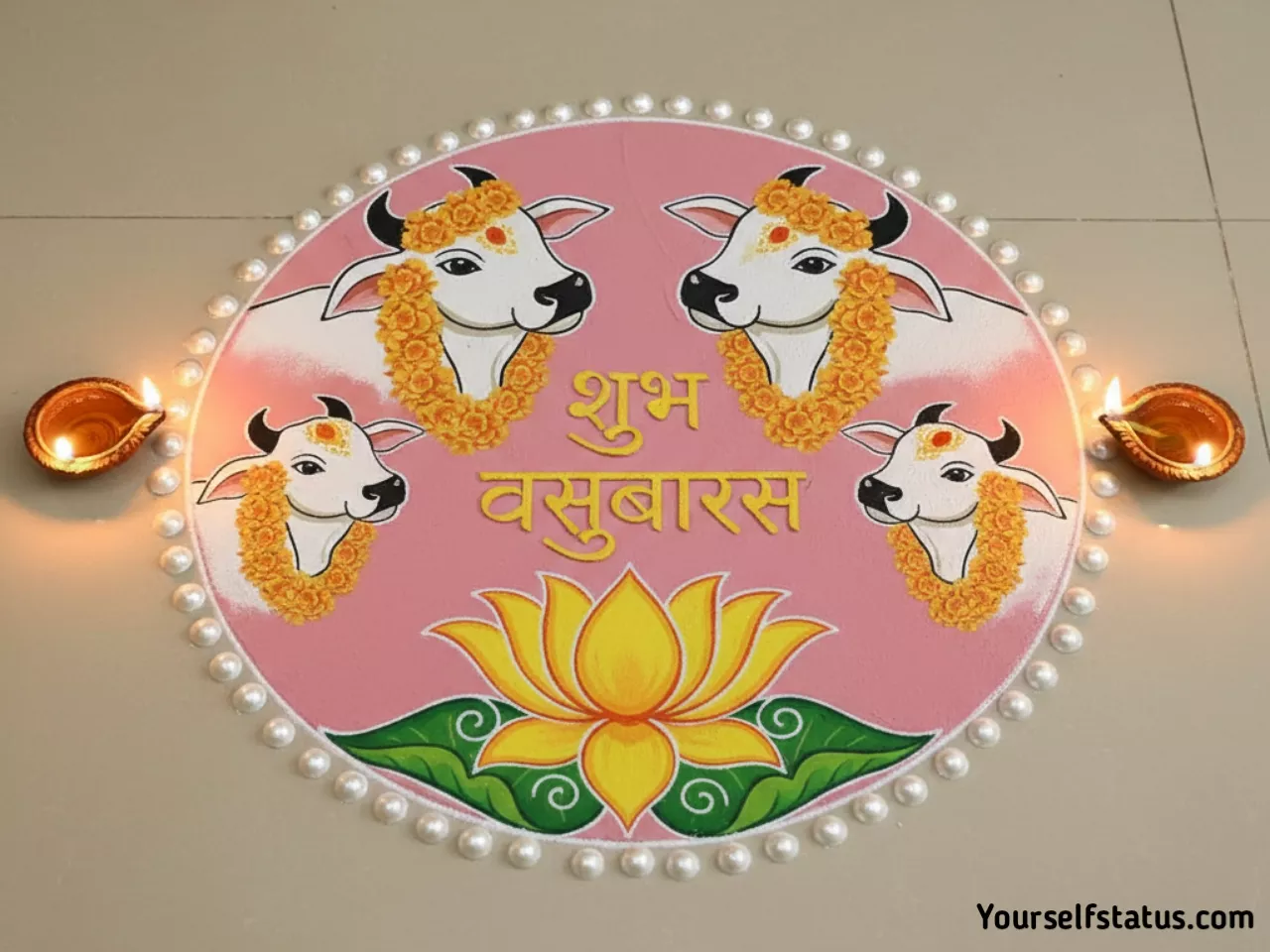 vasubaras rangoli sopi 