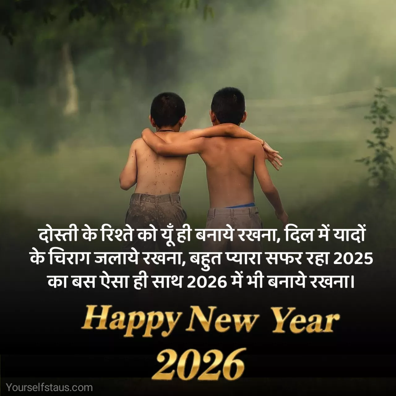 Happy new year status for friends in hindi